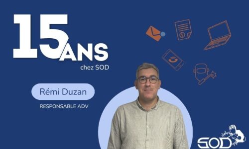 SOD célèbre les 15 ans d&rsquo;engagement de Rémi Duzan, notre responsable ADV.